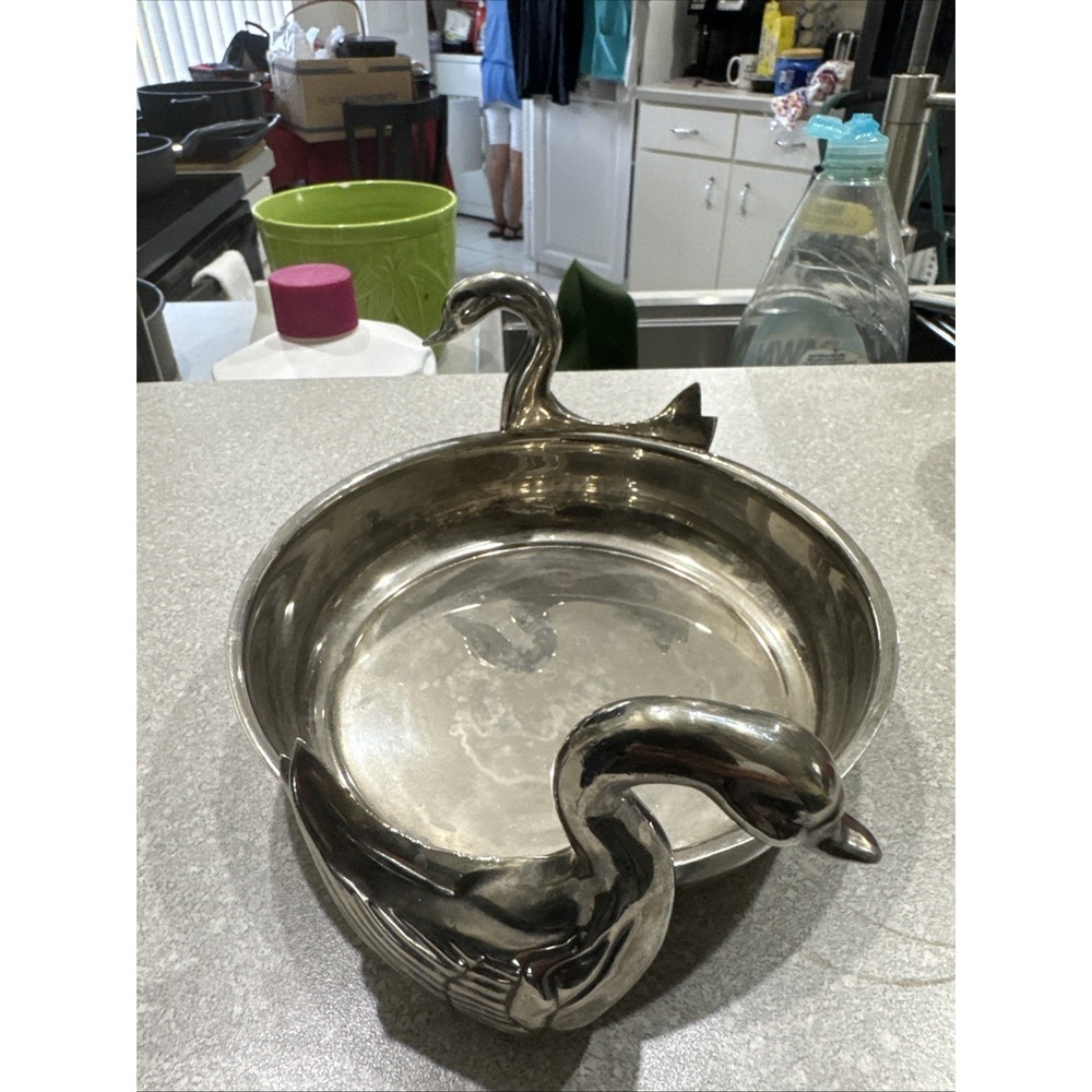 STAINLESS STEEL DUCK GOOSE BIRD BOWL MULTIPURPOSE DISH ROUND BOWL S1-5